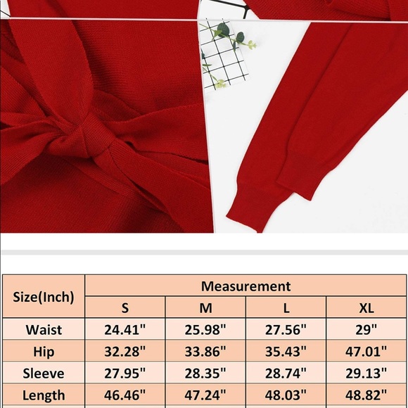 Women's V Neck Wrap Knit Dresses Batwing Sleeve Backless Slit Maxi Dress - Picture 6 of 6